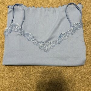Old Navy Light Blue Camisole with Lace Trim